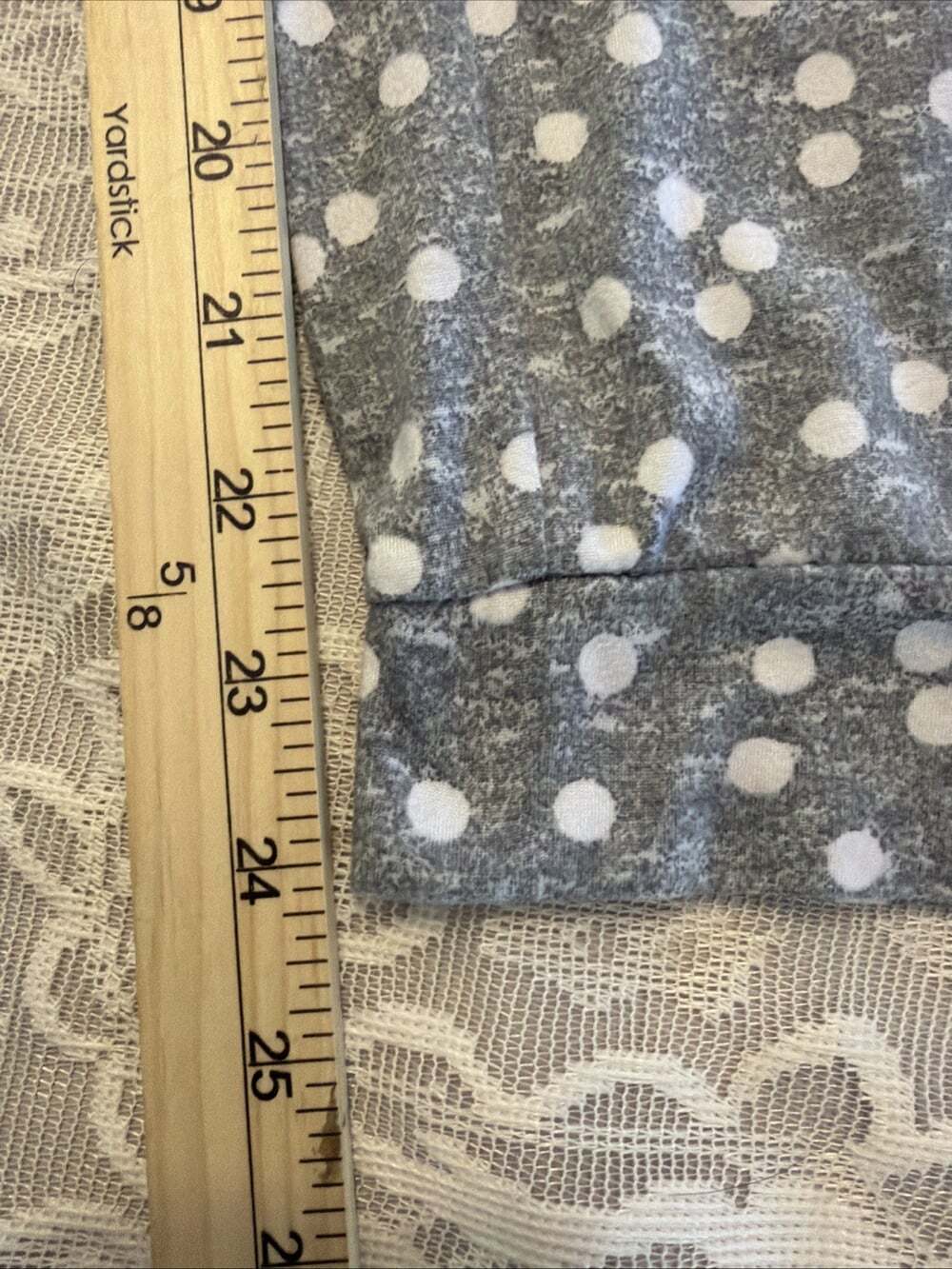 Jane and Bleecker Womens Gray Polka Dot Pajama Set Short Sleeve Cottage Core S - Picture 5 of 8
